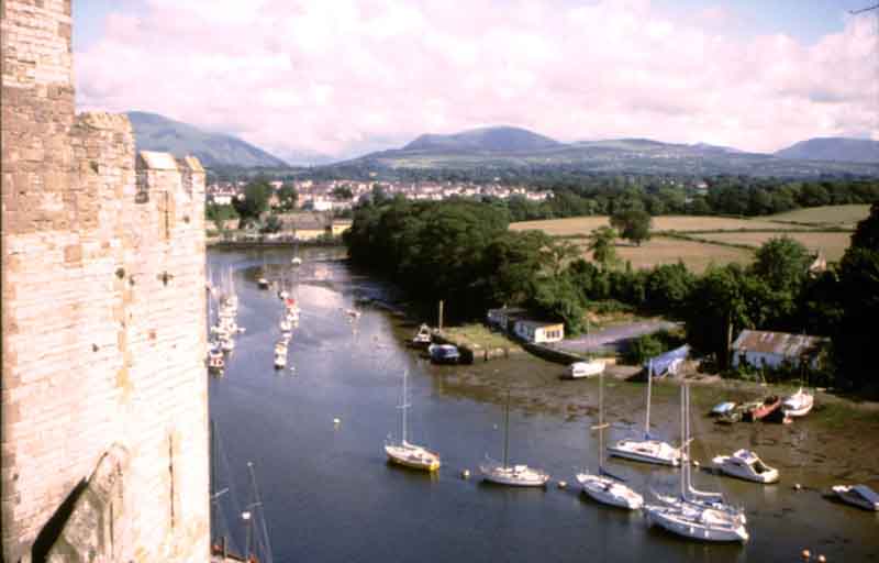 Caernarfon's river from the Castle walls