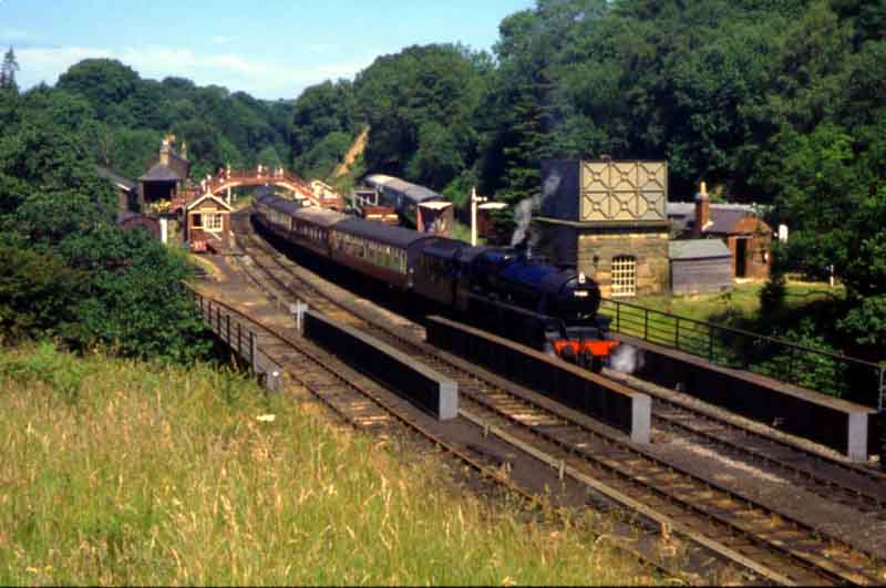Mid-point of the North York Moors railway.