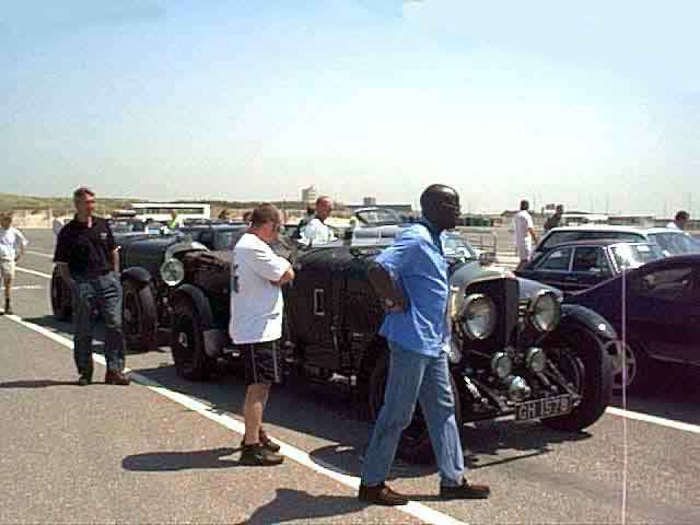 Two of the Cavalcade Bentleys at Calais