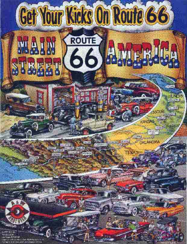 Bought a couple of things at Seligman on Route 66 and was given this poster.