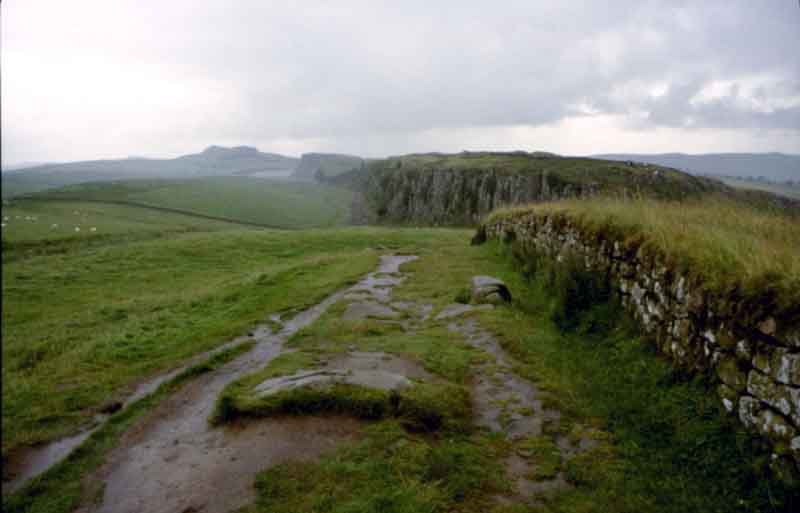 A section of Hadrians Wall