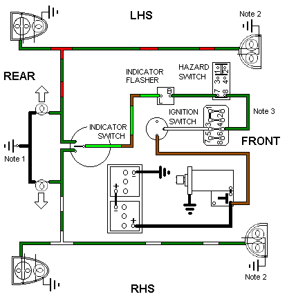 Indicator/Turn Signal Schematics House Light Switch Wiring Diagram www.mgb-stuff.org.uk