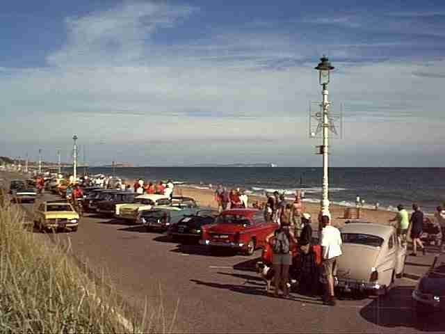 Line-up on the front at Bournemouth after a warm and sunny day