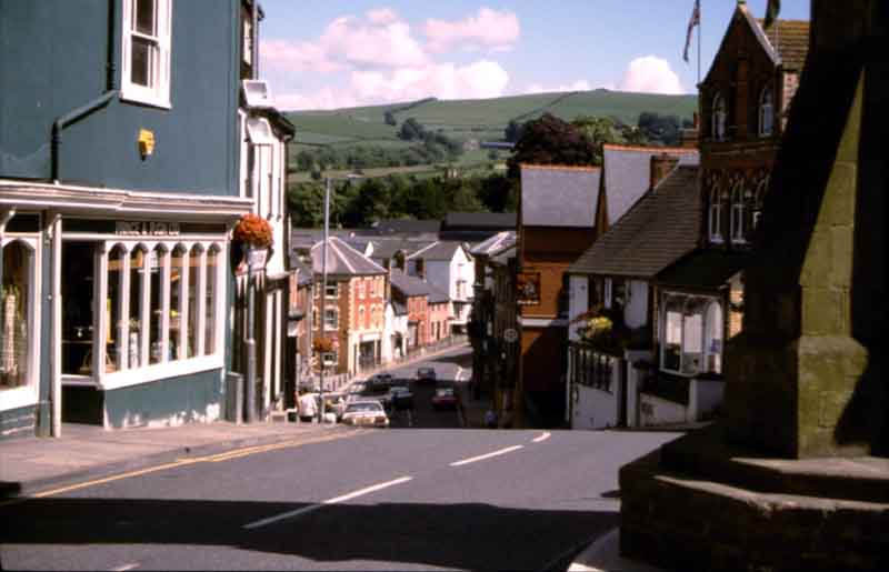Journey's end at Knighton
a delightful town on the English/Welsh border and a major access point for Offa's Dyke
