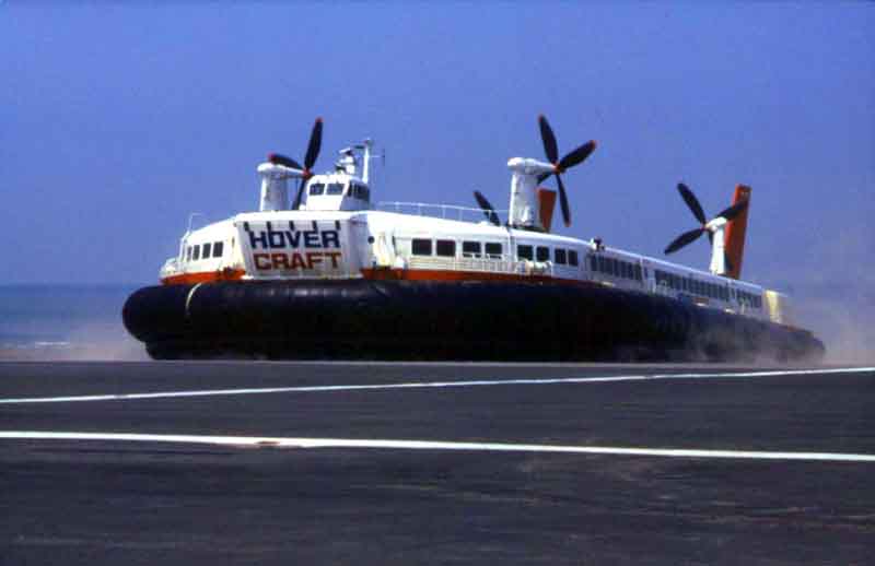 The Hovercraft for our journey home - a bit drier than when we arrived