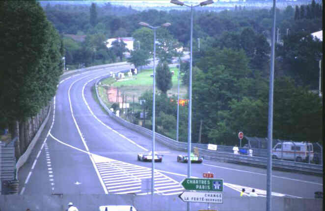 Tertre Rouge looking down the long straight to Mulsanne
way out of sight