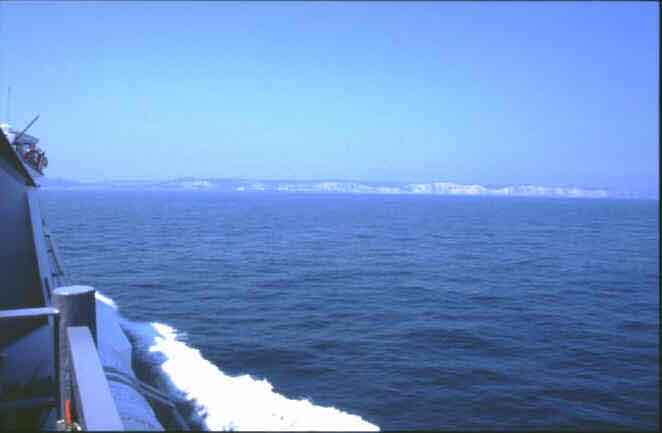 The White Cliffs of Dover.  Just a long
hot
congested crawl to home to go
