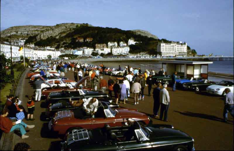 Sunny line-up on Llandudno promenade