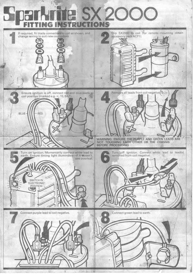 fitting instructions for sparkrite sx2000 electronic ignition