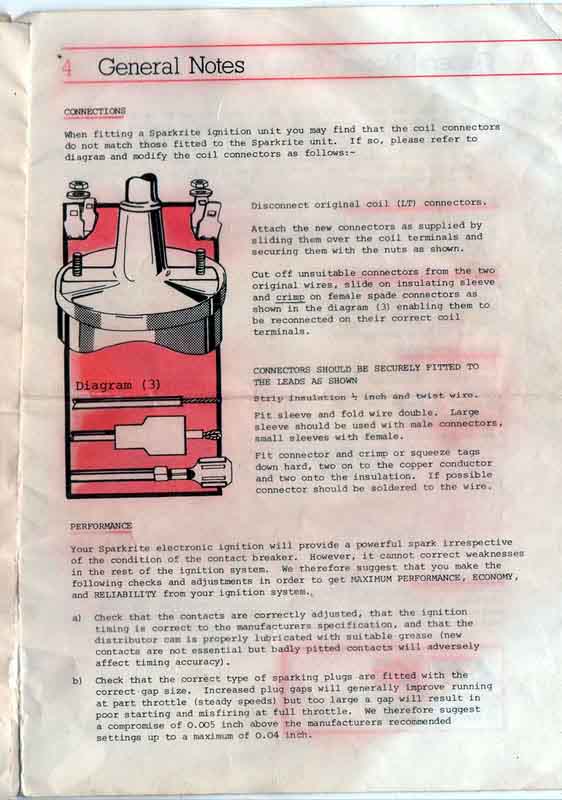 fitting instructions for sparkrite sx2000 electronic ignition system